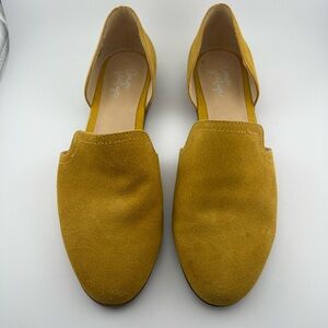 Crown Vintage Mustard Yellow Suede Loafers